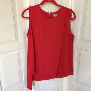 Chico's Red Sleeveless Tunic Top ~ NWT